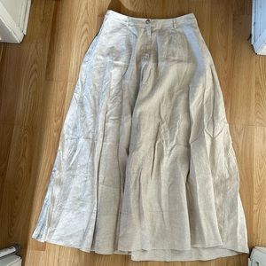 Staud 100% linen w cotton lining skirt, 8 NWOT